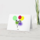 誕生日プレゼント帽子とバルーン カード (裏面)