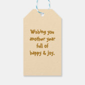 誕生日プレゼント母，パパ，夫，妻 ギフトタグ (裏面)