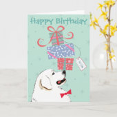 誕生日プレゼント素晴らしピレネー カード (黄色い花)