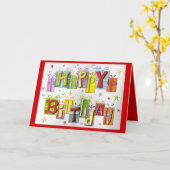 誕生日プレゼント誕生日 カード (黄色い花)