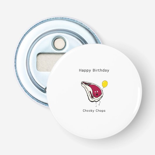 誕生日プレゼント、いたずらな豚のチャプ お誕生日おめでとう 栓抜き (正面)