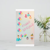 誕生日プレゼント サンキューカード (スタンド正面)