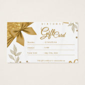 誕生日プレゼント プロフィールカード (裏面)