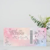 誕生日プレゼント 個人の天秤座タトゥー ギフトカード バウチャー 招待状 (スタンド正面)