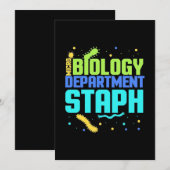 誕生日プレゼント | 微生物学科 スタッフ 招待状 (正面/裏面)