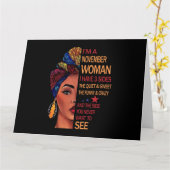 誕生日プレゼント | 私は11月生まれの女 カード (黄色い花)