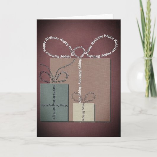 誕生日プレゼ男性へント カード (正面)