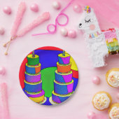 誕生日プレートとケーキデザイン ペーパープレート (パーティー)