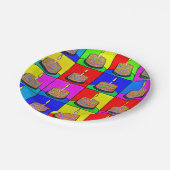 誕生日プレートとケーキデザイン ペーパープレート (アングル)