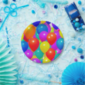 誕生日プレートとバルーンデザイン ペーパープレート (パーティー)