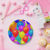 誕生日プレートとバルーンデザイン ペーパープレート (パーティー)