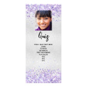 誕生日プロガムクイズシルバーバイオレット写真 ラックカード (裏面)