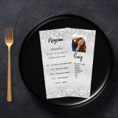 誕生日プログラムのクイズ銀写真 ラックカード