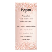 誕生日プログラムクイズバラ金ゴールドグリッター写真 ラックカード (正面)