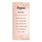 誕生日プログラムメニューバラ金ゴールド ラックカード (正面)