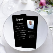 誕生日プログラム白黒写真おもしろいファクト ラックカード