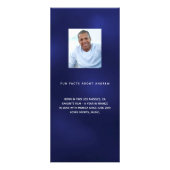 誕生日プログラムnavy blue photoおもしろい事実 ラックカード (裏面)