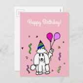 誕生日プードル犬はがき シーズンポストカード (正面/裏面)