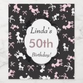 誕生日プードル ワインラベル (シングルラベル)