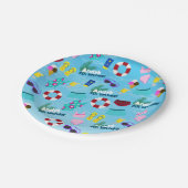 誕生日プールおもしろいパーティーパターン ペーパープレート (アングル)