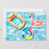 誕生日プールパーティーとBBQ 招待状 (裏面)