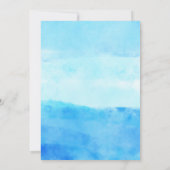 誕生日プールパーティーのピンクの招待状 招待状 (裏面)