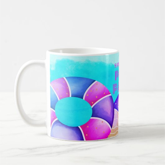 誕生日プールパーティーの名前 コーヒーマグカップ (左)