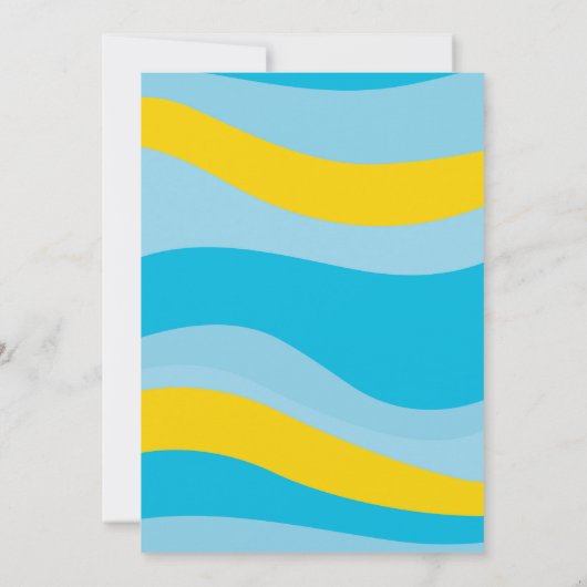 誕生日プールパーティーウォーターパークサマー誕生日 招待状 (裏面)