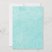 誕生日プールパーティーキュートサングラスティール(緑がかった色)シック10代の 招待状 (裏面)