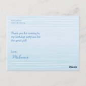 誕生日プールパーティーフロートサンキューハガキ ポストカード (裏面)