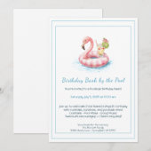  誕生日プールパーティー招待状（カクテル付き） 招待状 (正面/裏面)