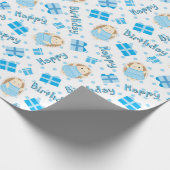 誕生日ヘッジホグ ラッピングペーパー (角)