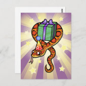 誕生日ヘビ ポストカード (正面/裏面)