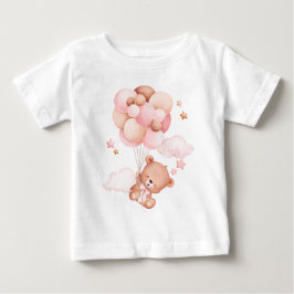 誕生日ベアバッシュ：バルーンお祝い幼児 ベビーTシャツ