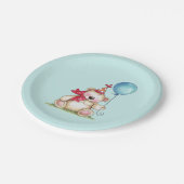 誕生日ベアバルーン ペーパープレート (アングル)