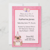 誕生日ベア招待状 招待状 (正面)