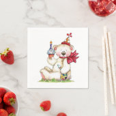 誕生日ベア スタンダードカクテルナプキン (インサイチュ)