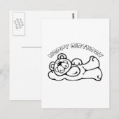 誕生日ベア ポストカード (正面/裏面)
