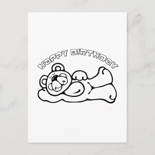 誕生日ベア ポストカード (正面)