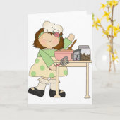 誕生日ベイカーガール カード (黄色い花)