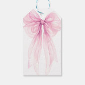誕生日ベビーのための水彩リボンギフトタグ ギフトタグ (裏面)