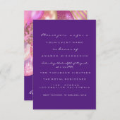 誕生日ベビーシャワーピンク金ゴールドバロンスパル 招待状 (正面/裏面)