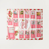 誕生日ベリーファーストカスタムフォト背景バナー タペストリー (正面(横))