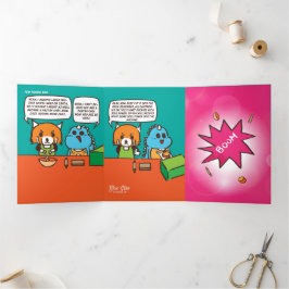 誕生日ベーキング災害 三つ折り案内状