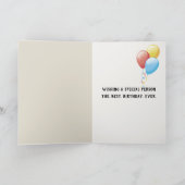 誕生日ペイントブラシフラワーバンチ カード (内部)