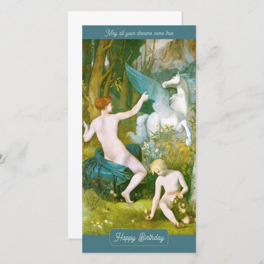 誕生日ペガサスプヴィスデシャヴァンヌCC0549カード (正面/裏面)