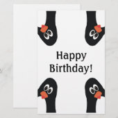 誕生日ペンギンおもしろいズコーナー 便箋 (正面/裏面)