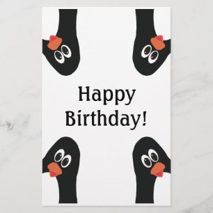 誕生日ペンギンおもしろいズコーナー 便箋
