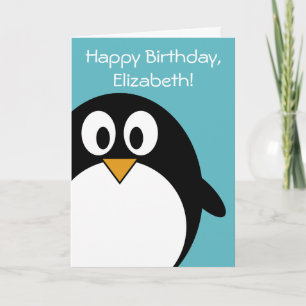 誕生日ペンギンのカスタマイズ カード