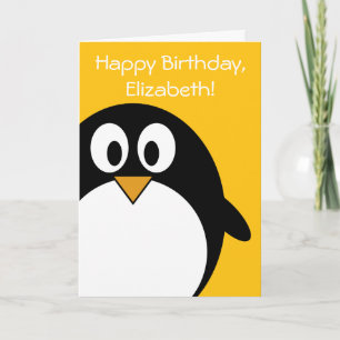 誕生日ペンギンカスタマイズ カード